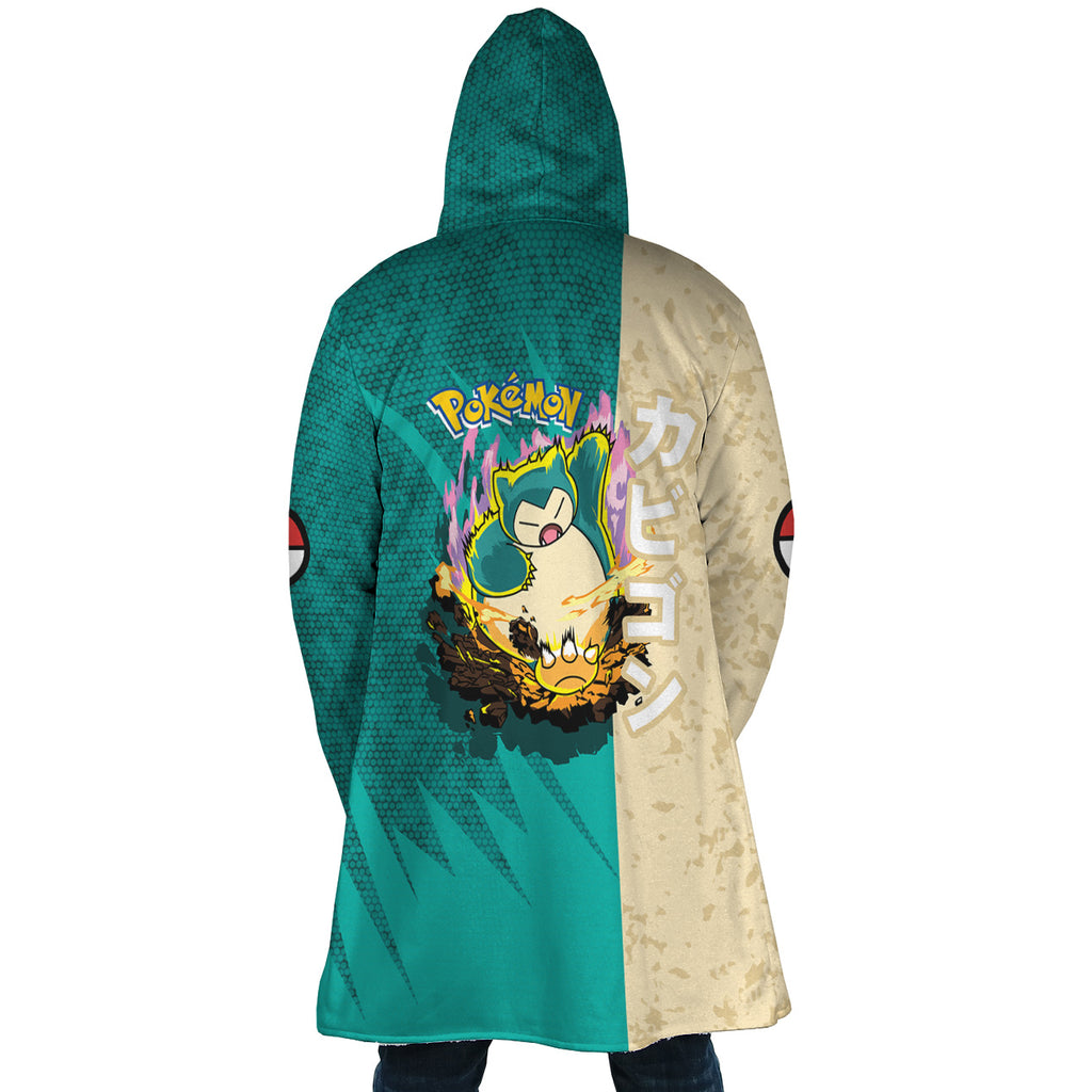 Snorlax Pokemon Hooded Cloak Coats - 3XL