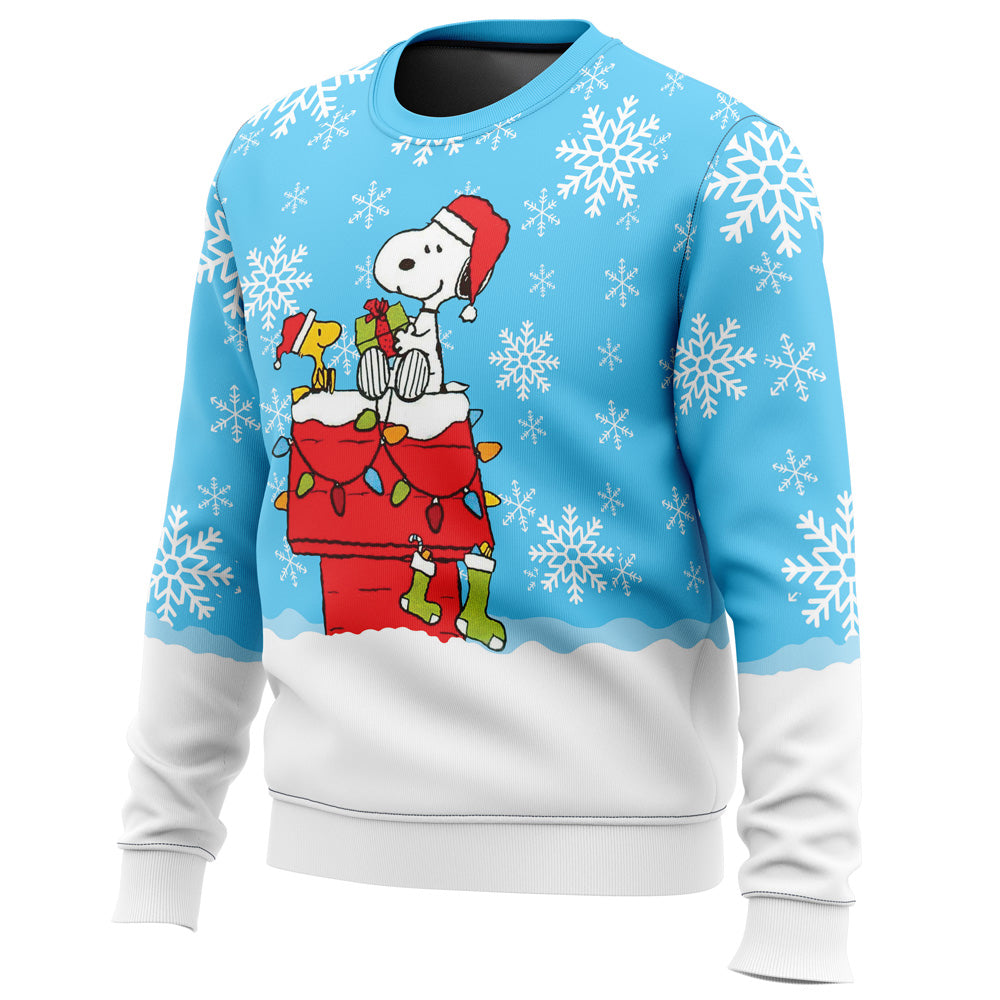 Snowy Christmas Snoopy Ugly Christmas Sweater - 3XL