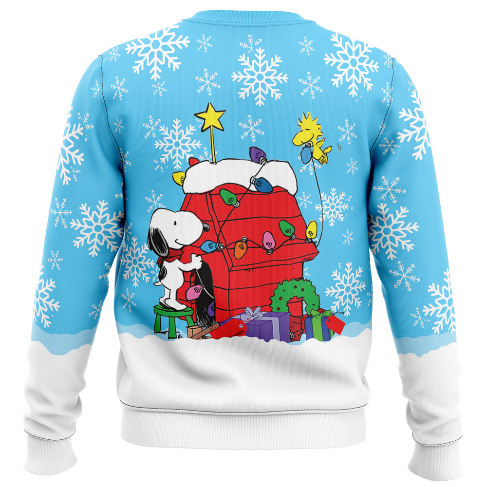 Snowy Christmas Snoopy Ugly Christmas Sweater - 5XL