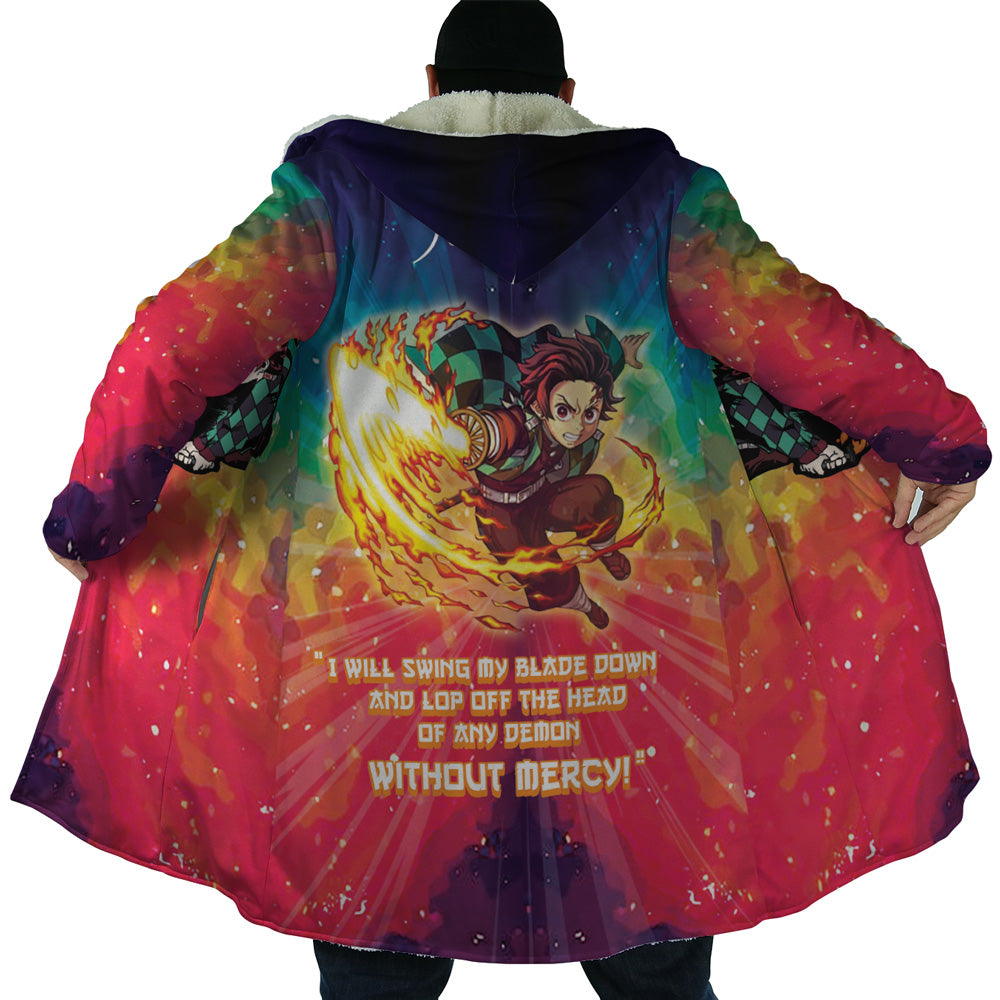 Space Samurai Tanjiro Demon Slayer Hooded Cloak Coat - 2XL