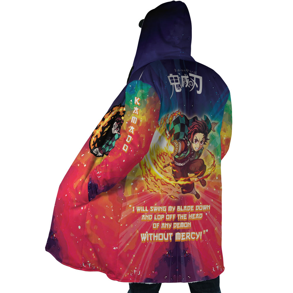 Space Samurai Tanjiro Demon Slayer Hooded Cloak Coat - XL