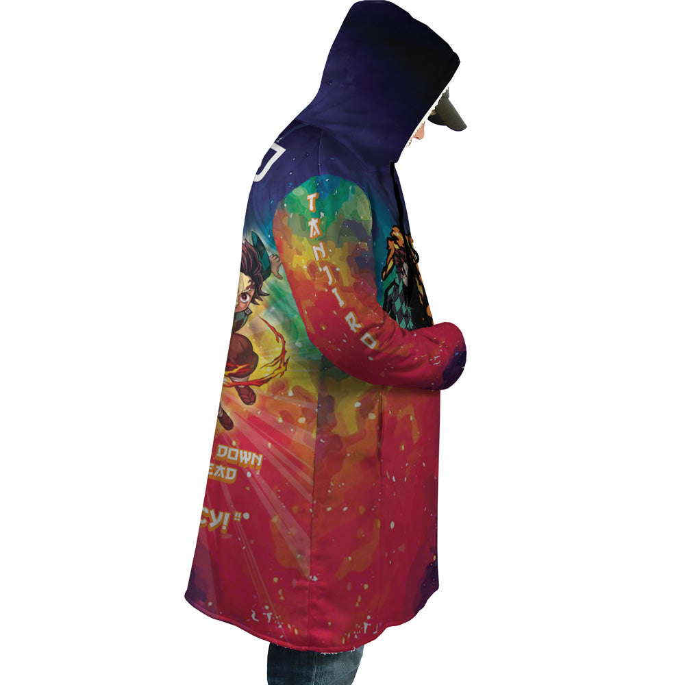 Space Samurai Tanjiro Demon Slayer Hooded Cloak Coat - L