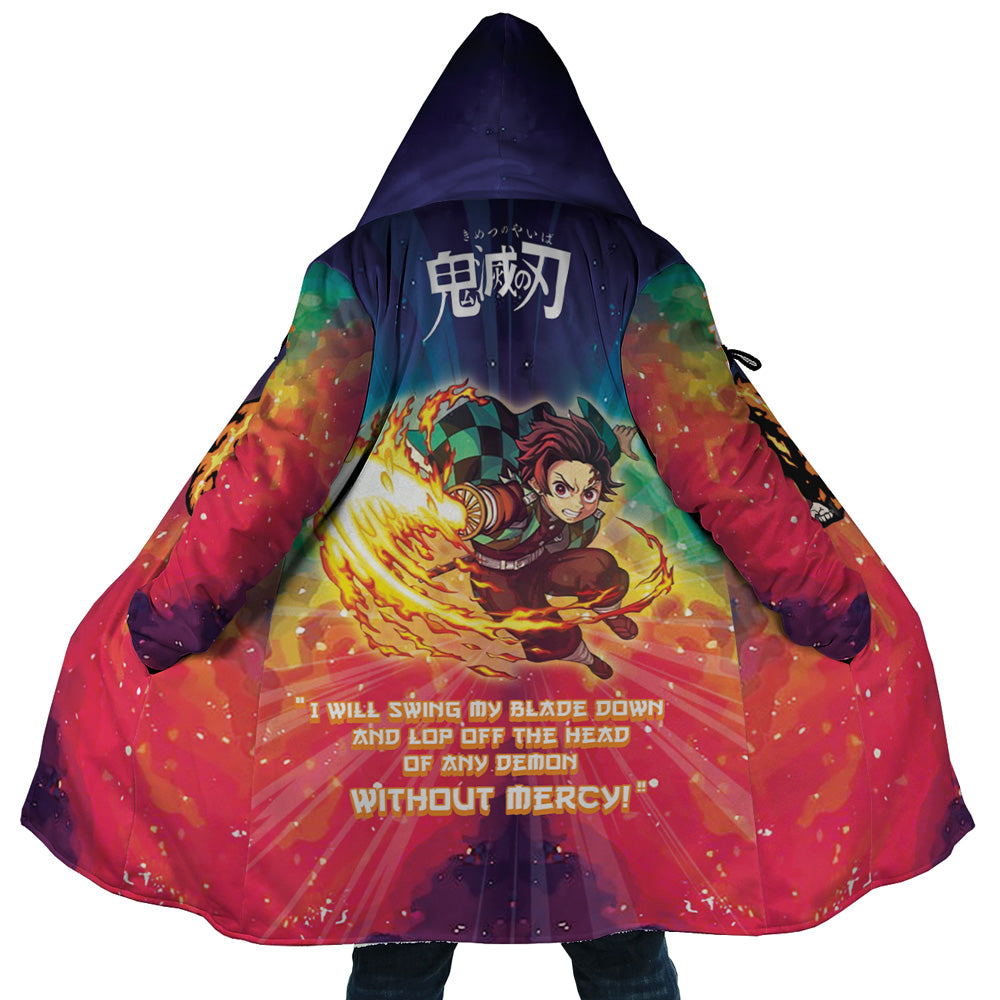 Space Samurai Tanjiro Demon Slayer Hooded Cloak Coat - 5XL