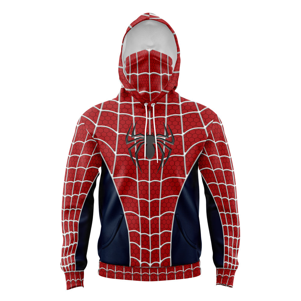 Spiderman 2002 Marvel Comics Masked Hoodie - 6XL