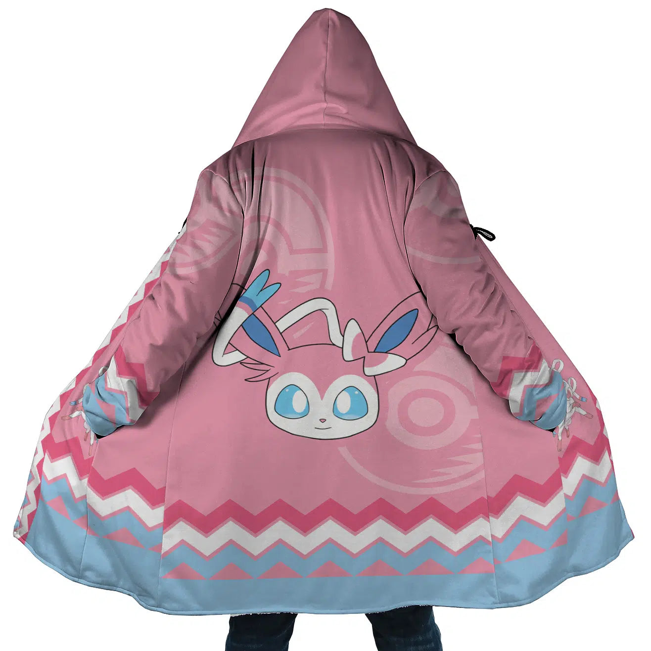 Sylveon V3 Pokemon Hooded Cloak Coats - S