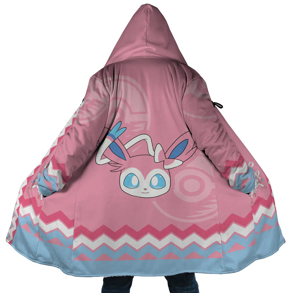 Sylveon V3 Pokemon Hooded Cloak Coats - 5XL