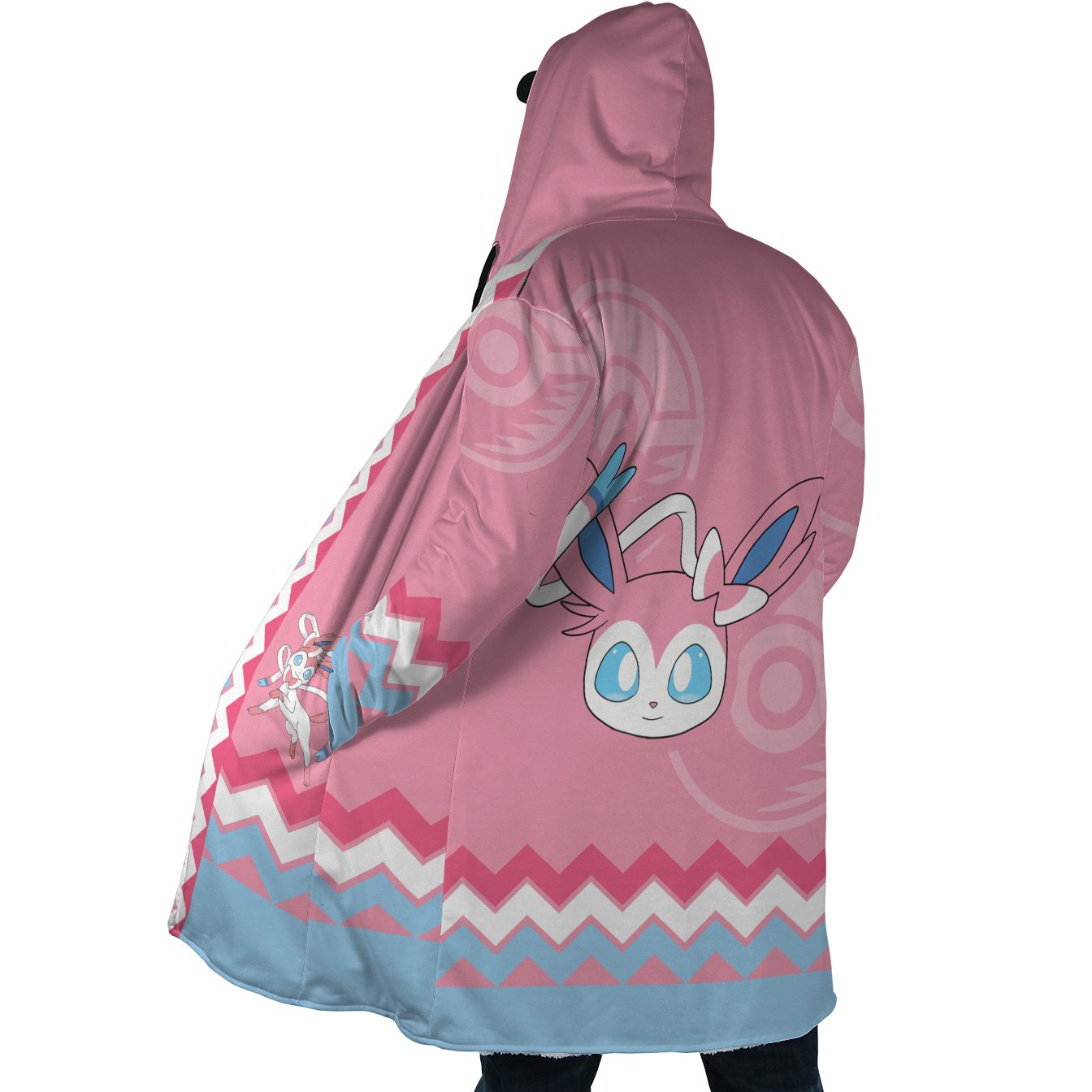 Sylveon V3 Pokemon Hooded Cloak Coats - 3XL