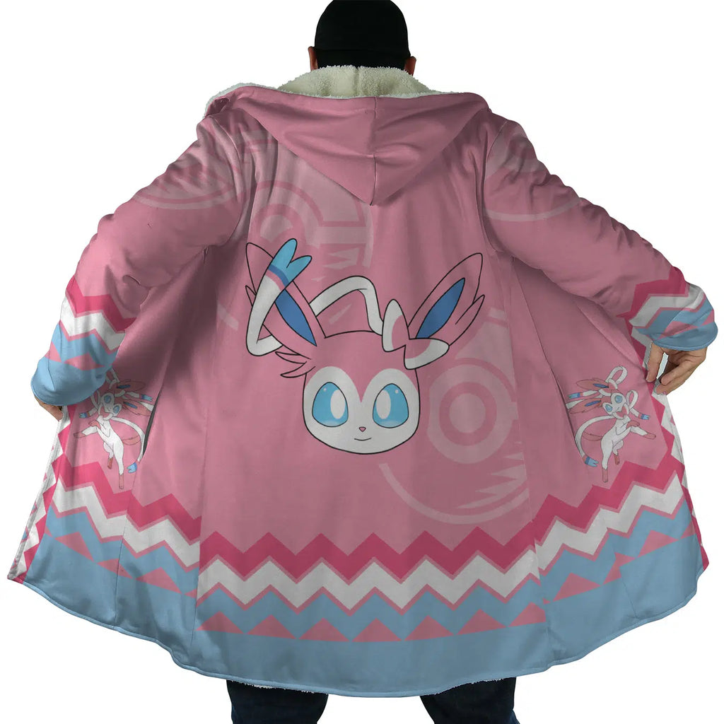 Sylveon V3 Pokemon Hooded Cloak Coats - L