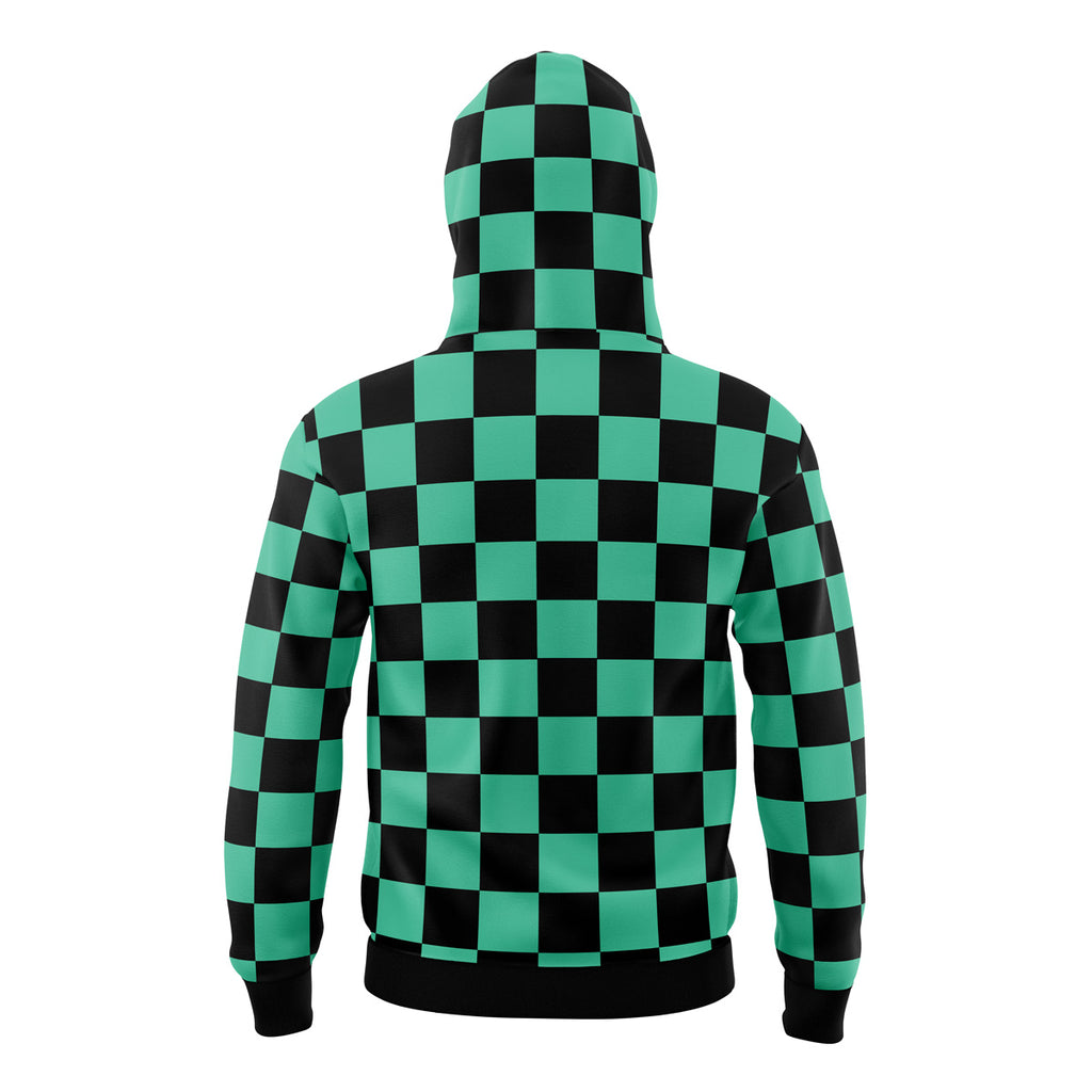Tanjiro Kamado Demon Slayer Masked Hoodie - L