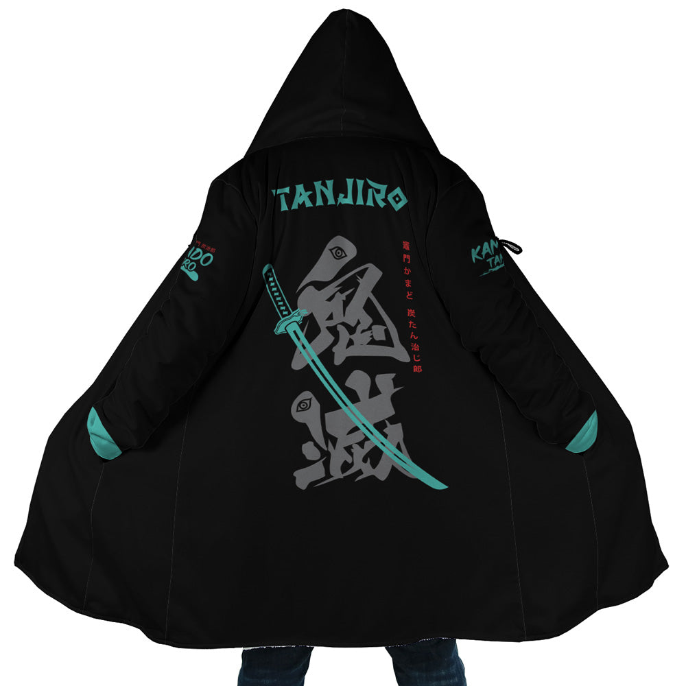 Tanjiro Kamado Samurai Demon Slayer Hooded Cloak Coat - 5XL