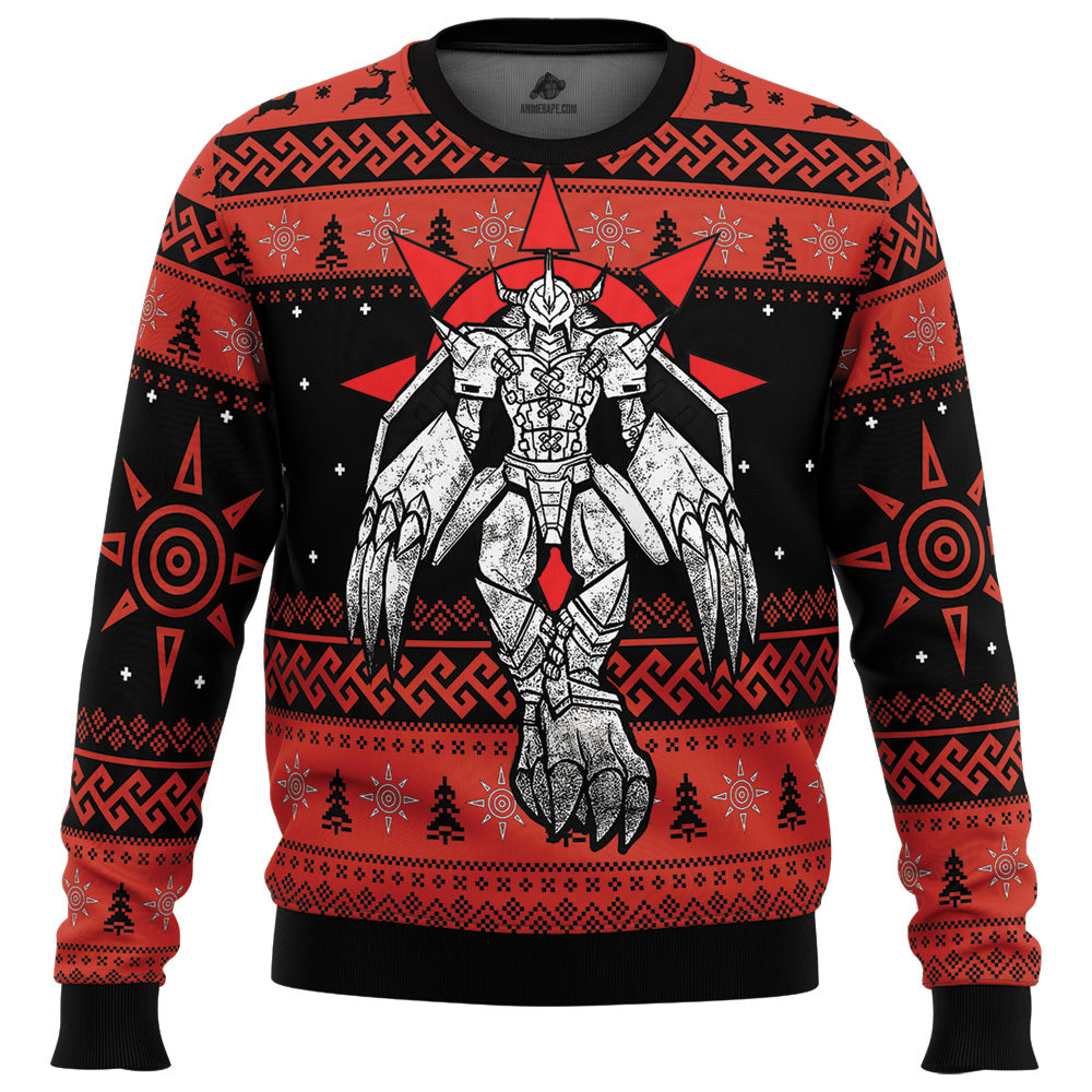 The Strongest Dragon Wargreymon Digimon Ugly Christmas Sweater - 6XL