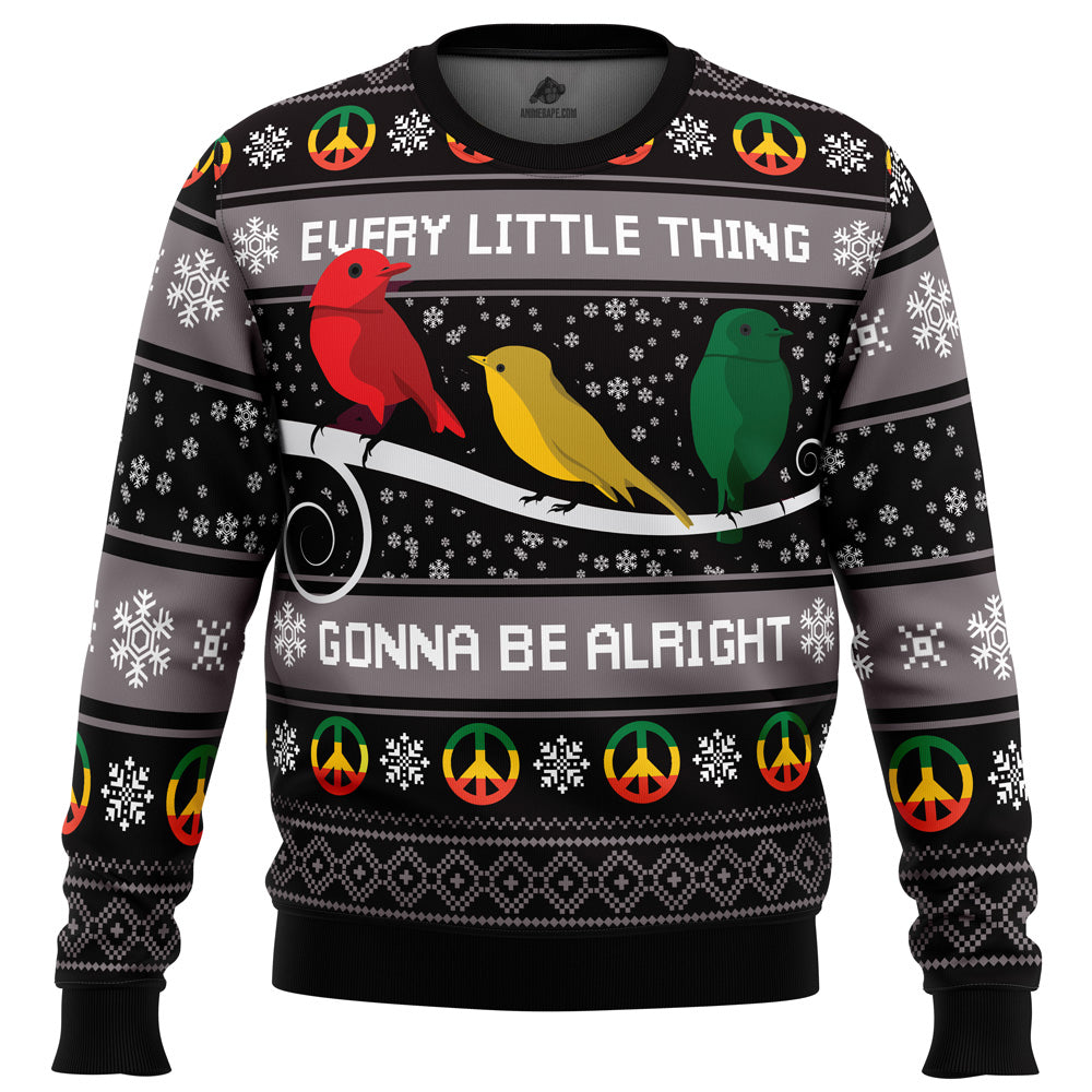 Three Little Birds Bob Marley Ugly Christmas Sweater - 6XL