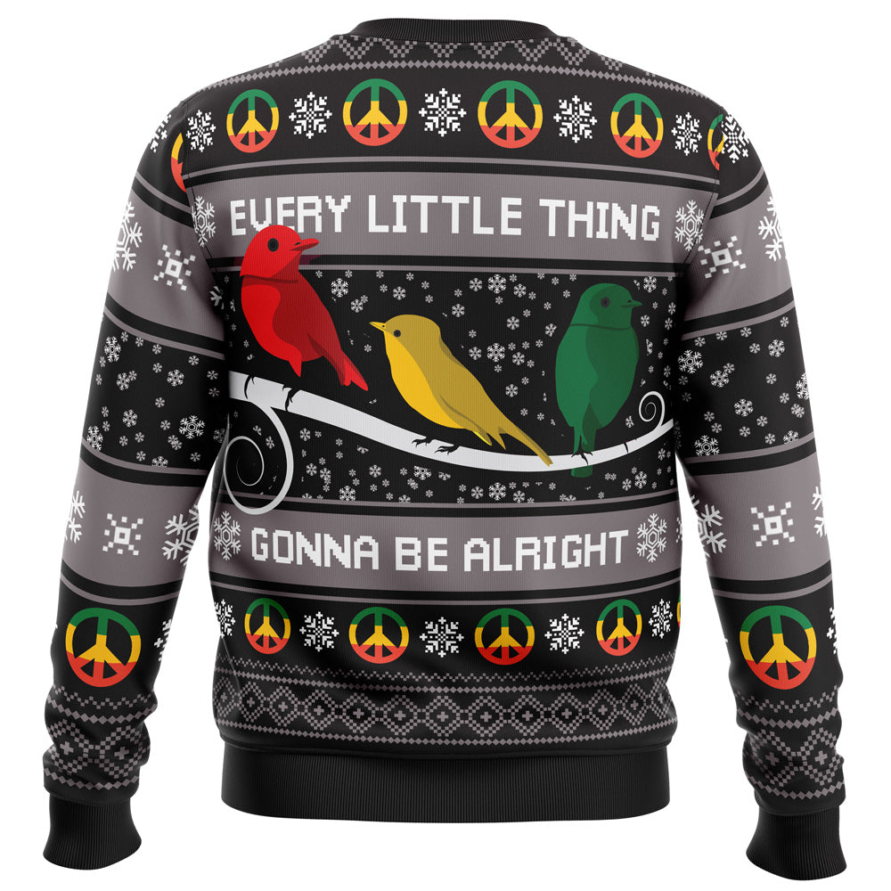 Three Little Birds Bob Marley Ugly Christmas Sweater - 5XL