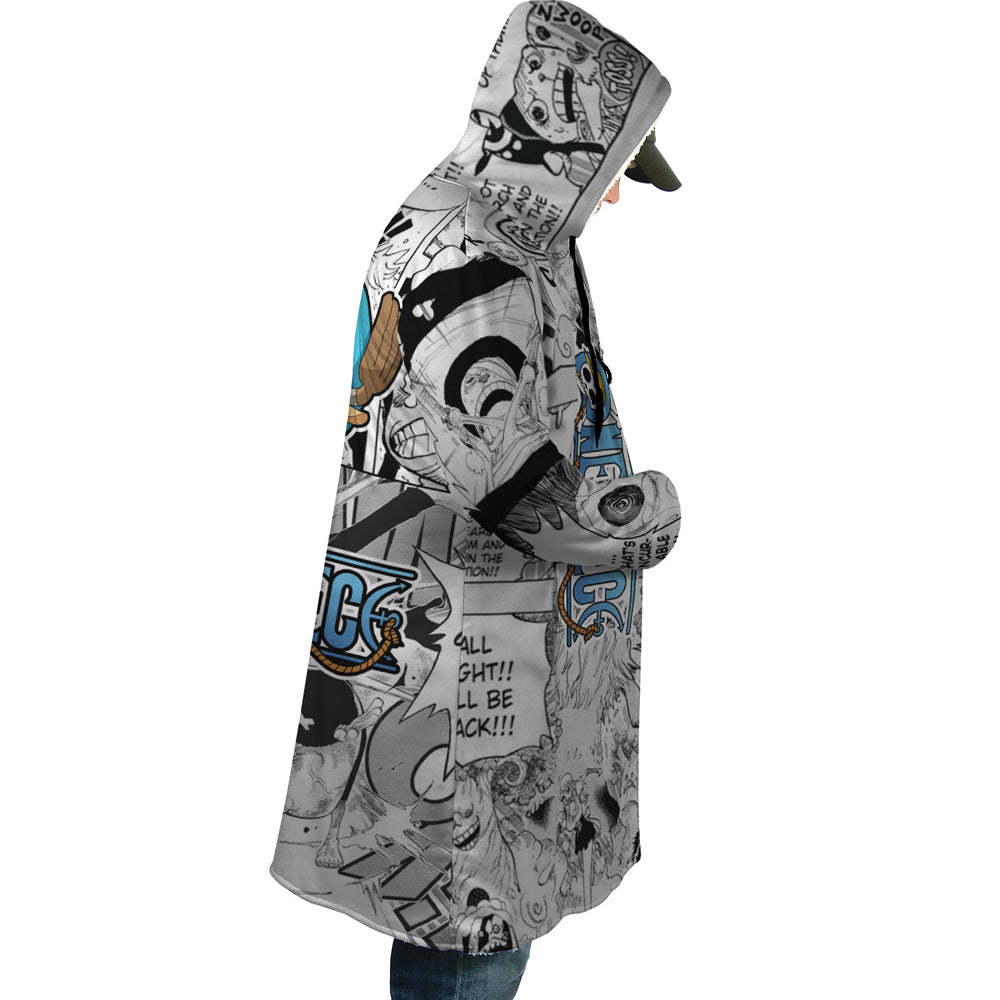 Tony Chopper Manga Panels One Piece Hooded Cloak Coat - L