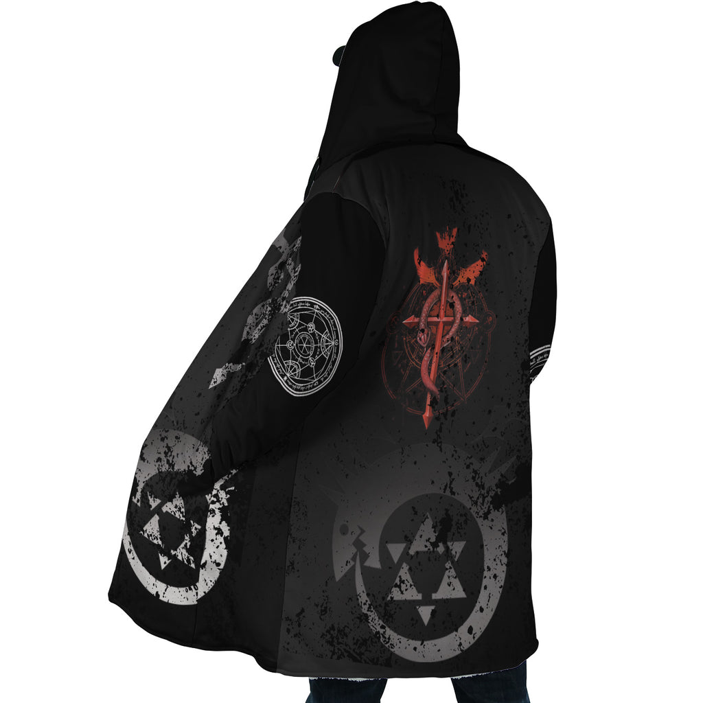 Transmutation Circle Fullmetal Alchemist Hooded Cloak Coats - M