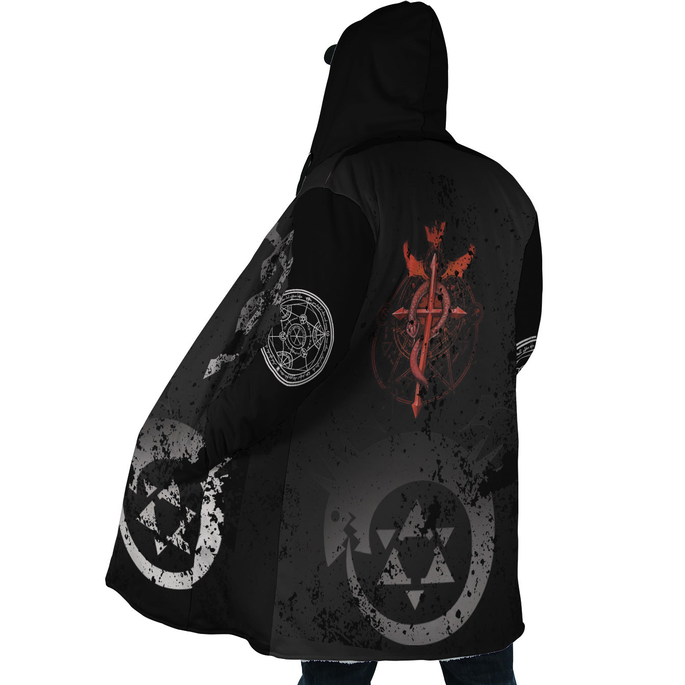 Transmutation Circle Fullmetal Alchemist Hooded Cloak Coats - M