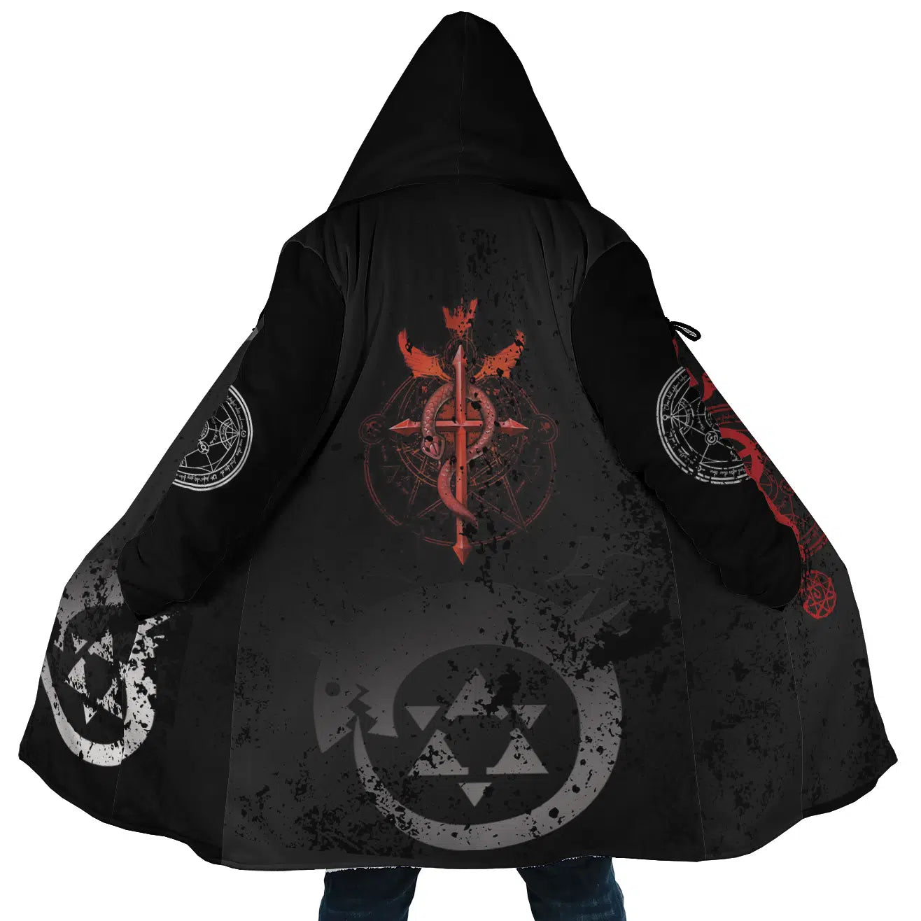 Transmutation Circle Fullmetal Alchemist Hooded Cloak Coats - S