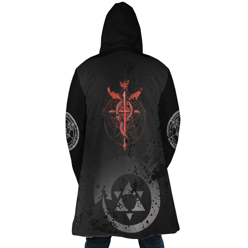 Transmutation Circle Fullmetal Alchemist Hooded Cloak Coats - 3XL