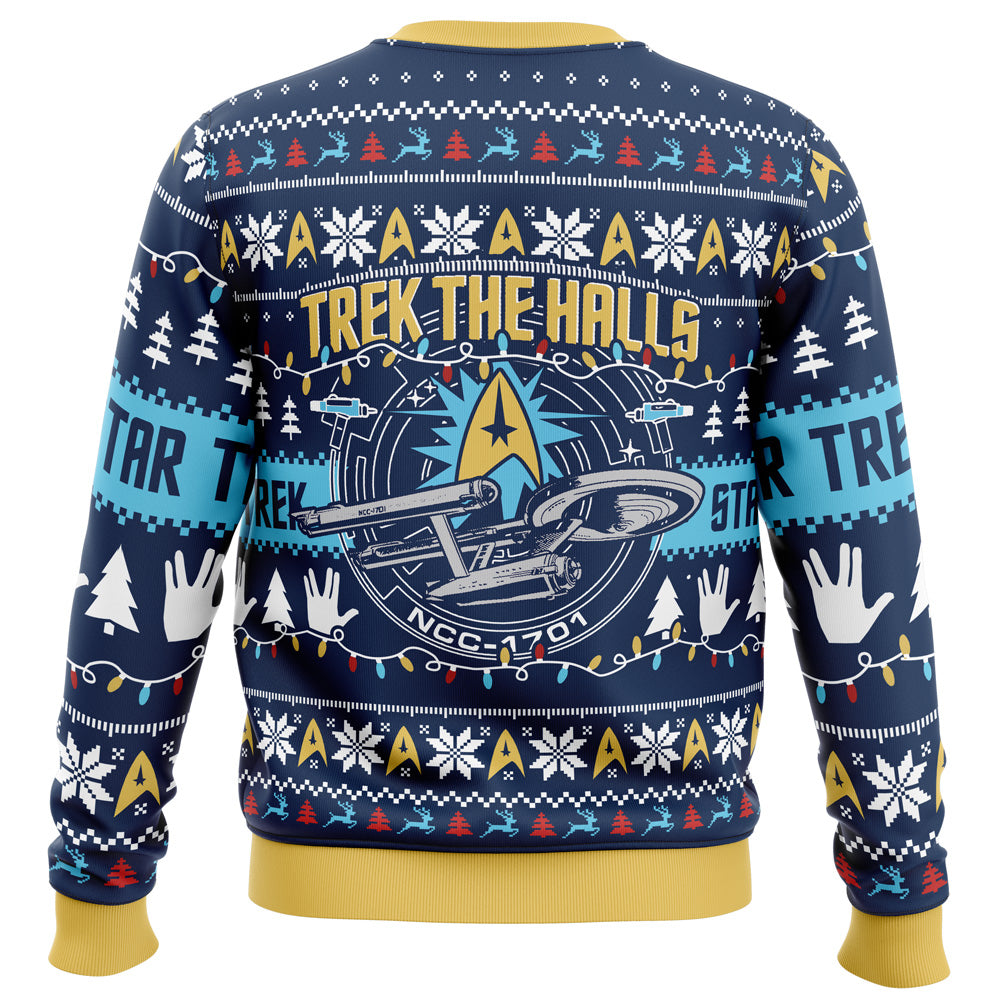 Trek The Halls Star Trek Ugly Christmas Sweater - 5XL