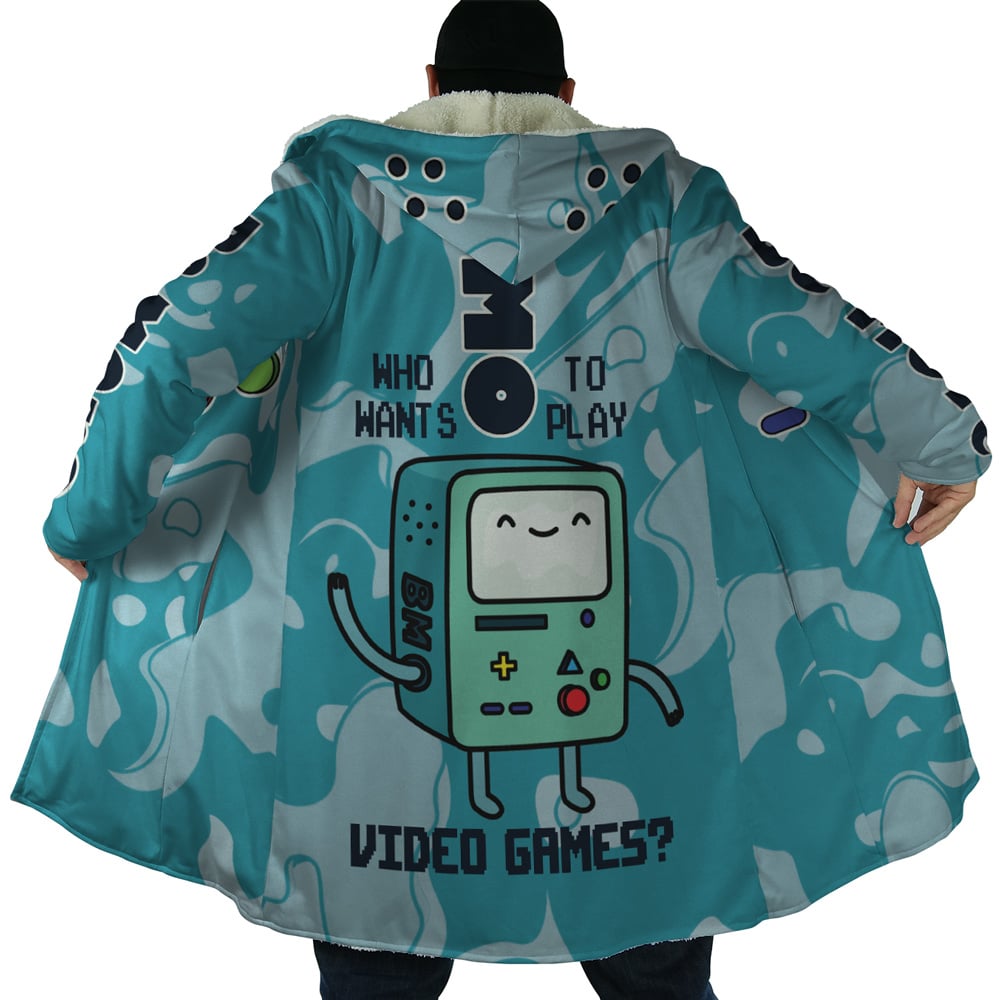 Trippy BMO Adventure Time Hooded Cloak Coat - 3XL
