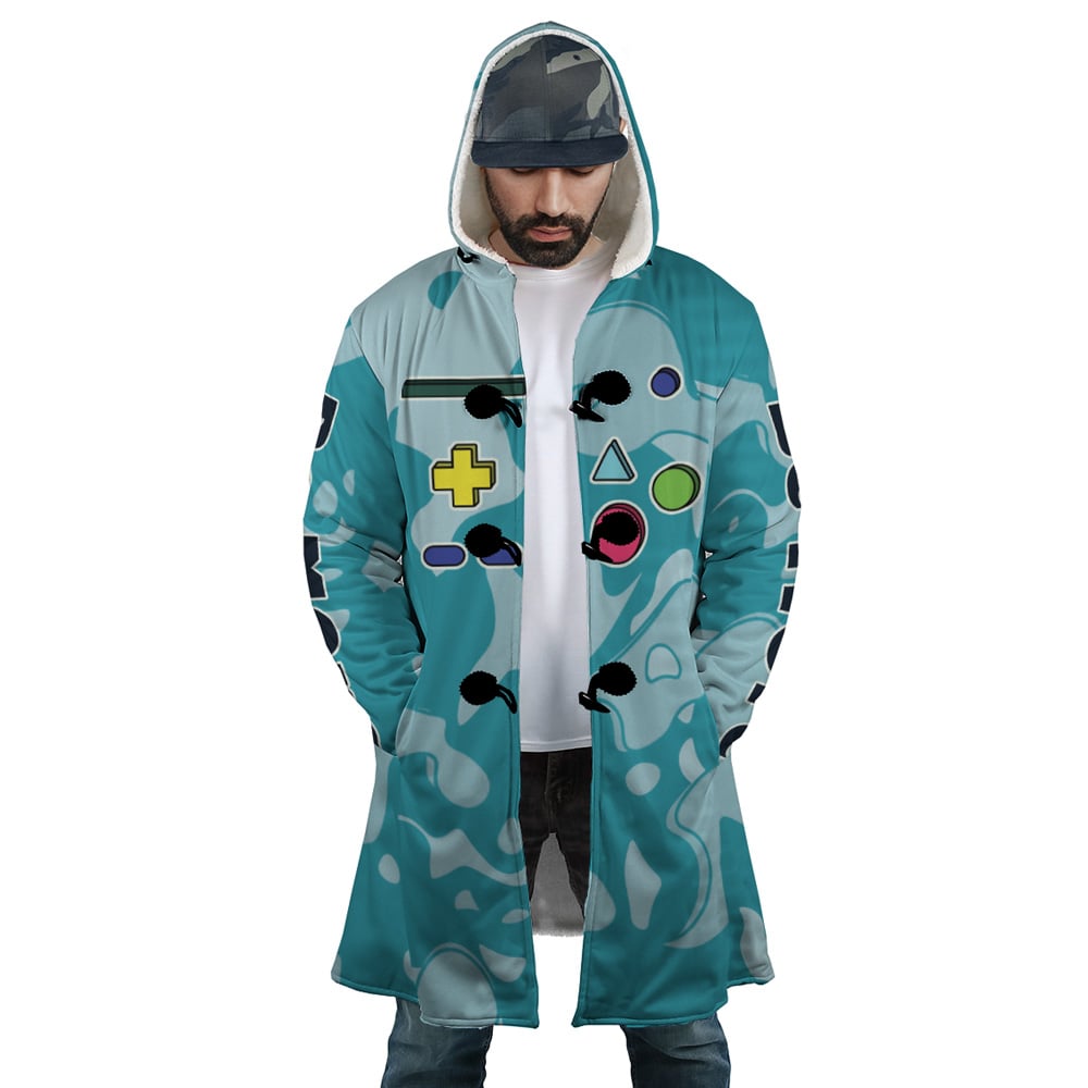 Trippy BMO Adventure Time Hooded Cloak Coat - M