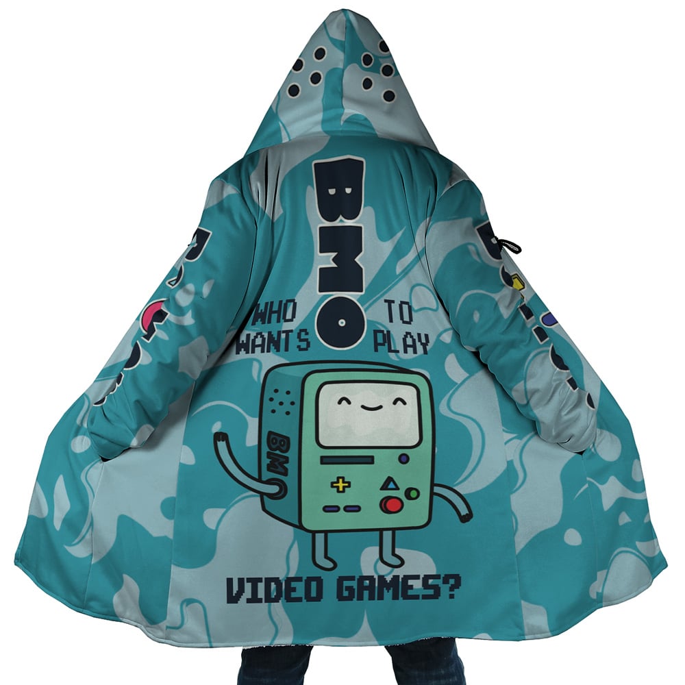 Trippy BMO Adventure Time Hooded Cloak Coat - S