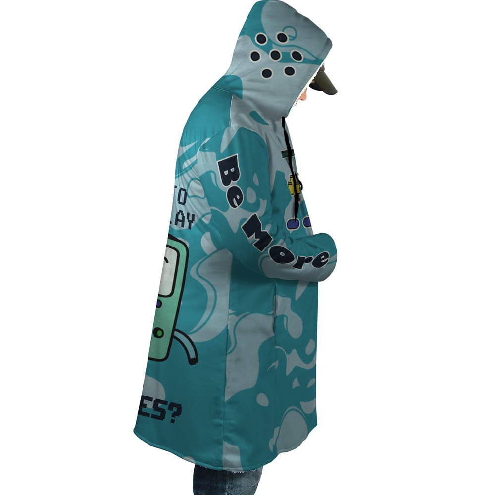 Trippy BMO Adventure Time Hooded Cloak Coat - L