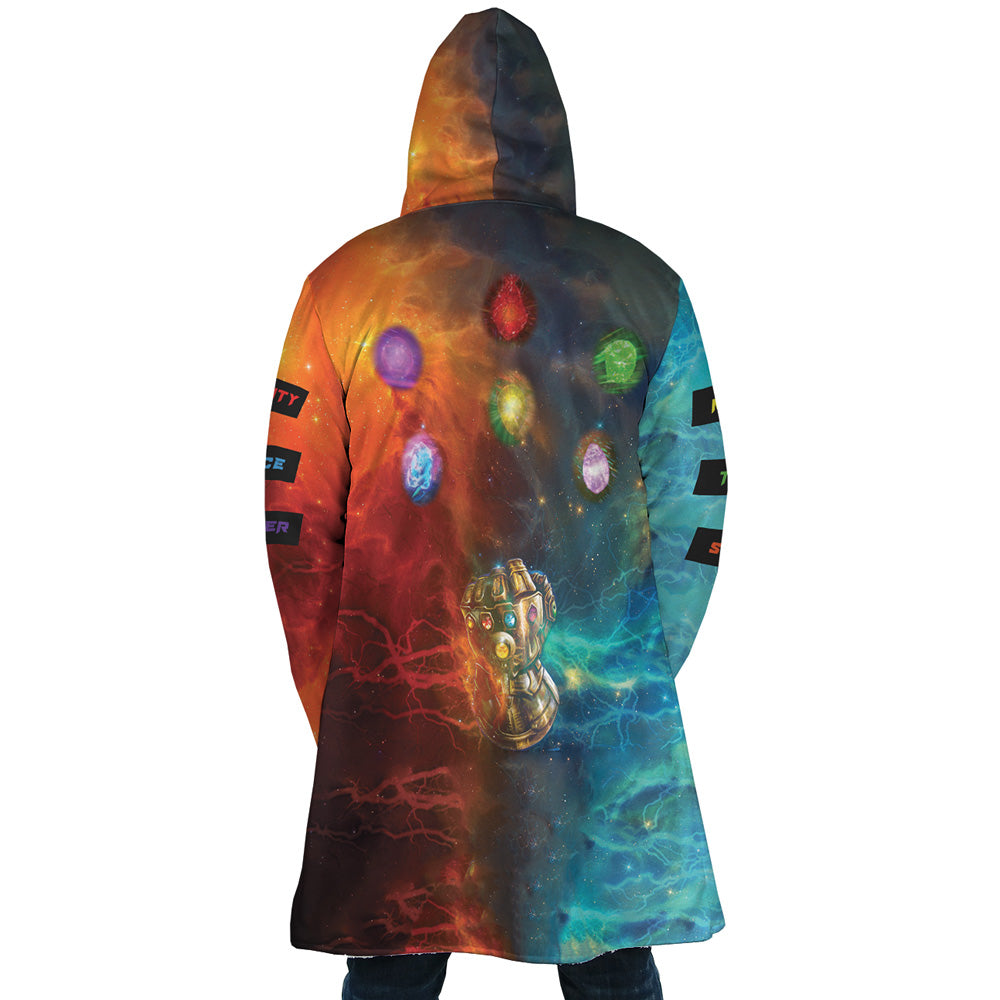 Trippy Cosmic Infinity Stones Marvel Hooded Cloak Coat - XL