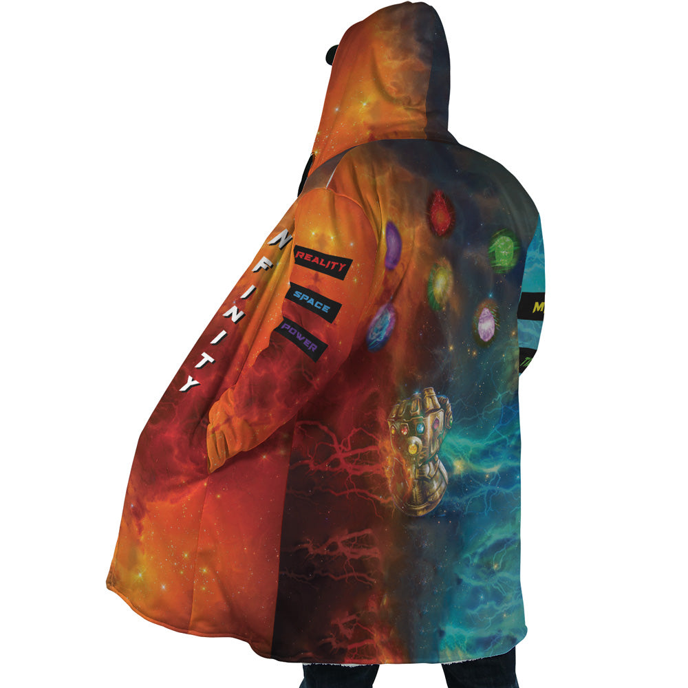 Trippy Cosmic Infinity Stones Marvel Hooded Cloak Coat - L