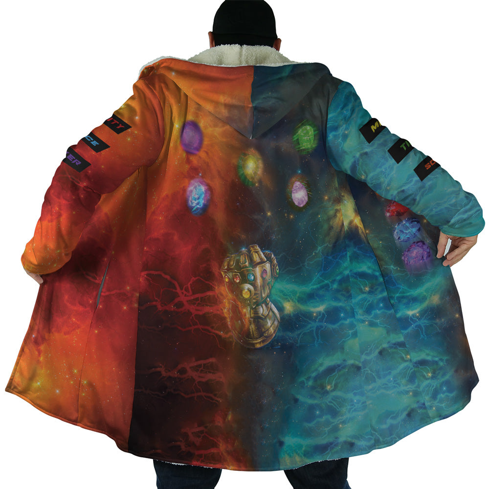 Trippy Cosmic Infinity Stones Marvel Hooded Cloak Coat - 2XL