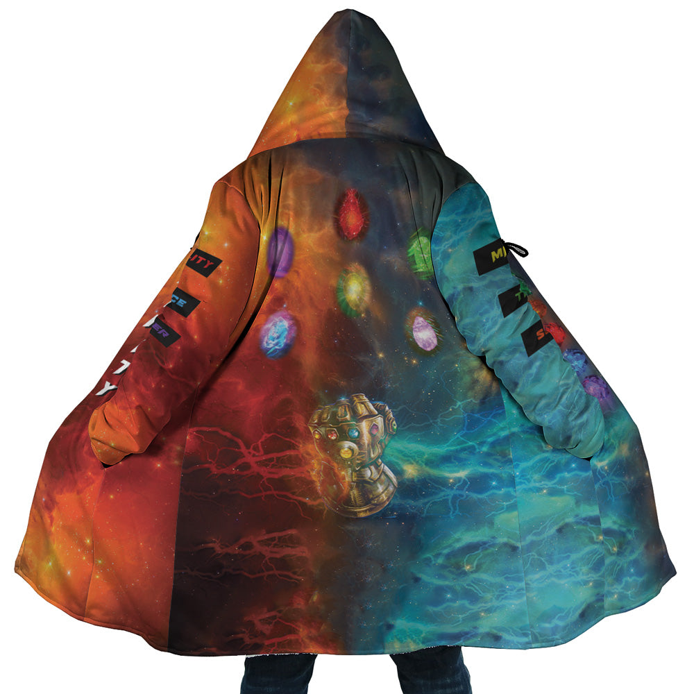 Trippy Cosmic Infinity Stones Marvel Hooded Cloak Coat - 5XL