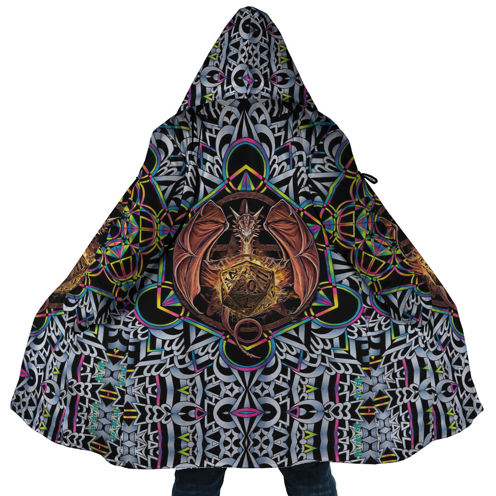 Trippy Dungeons & Dragons Hooded Cloak Coat - 5XL