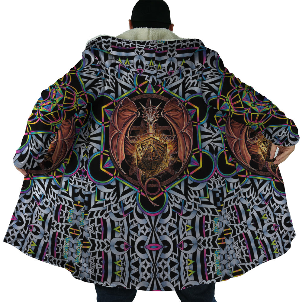 Trippy Dungeons & Dragons Hooded Cloak Coat - 2XL