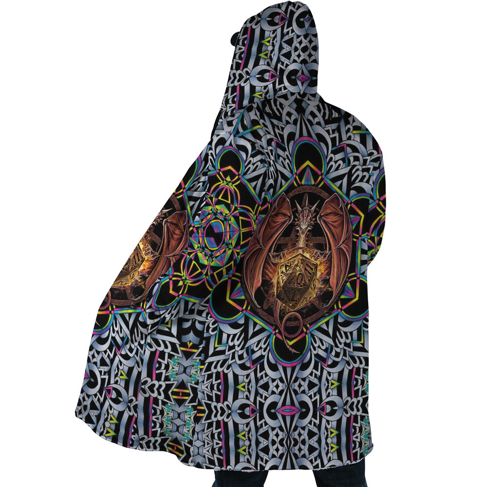 Trippy Dungeons & Dragons Hooded Cloak Coat - XL