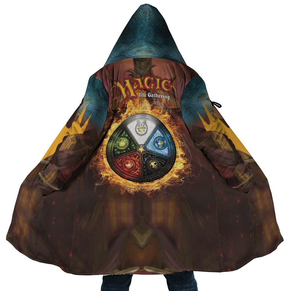 Trippy Elements of Magic the Gathering Hooded Cloak Coat - Most Helpful