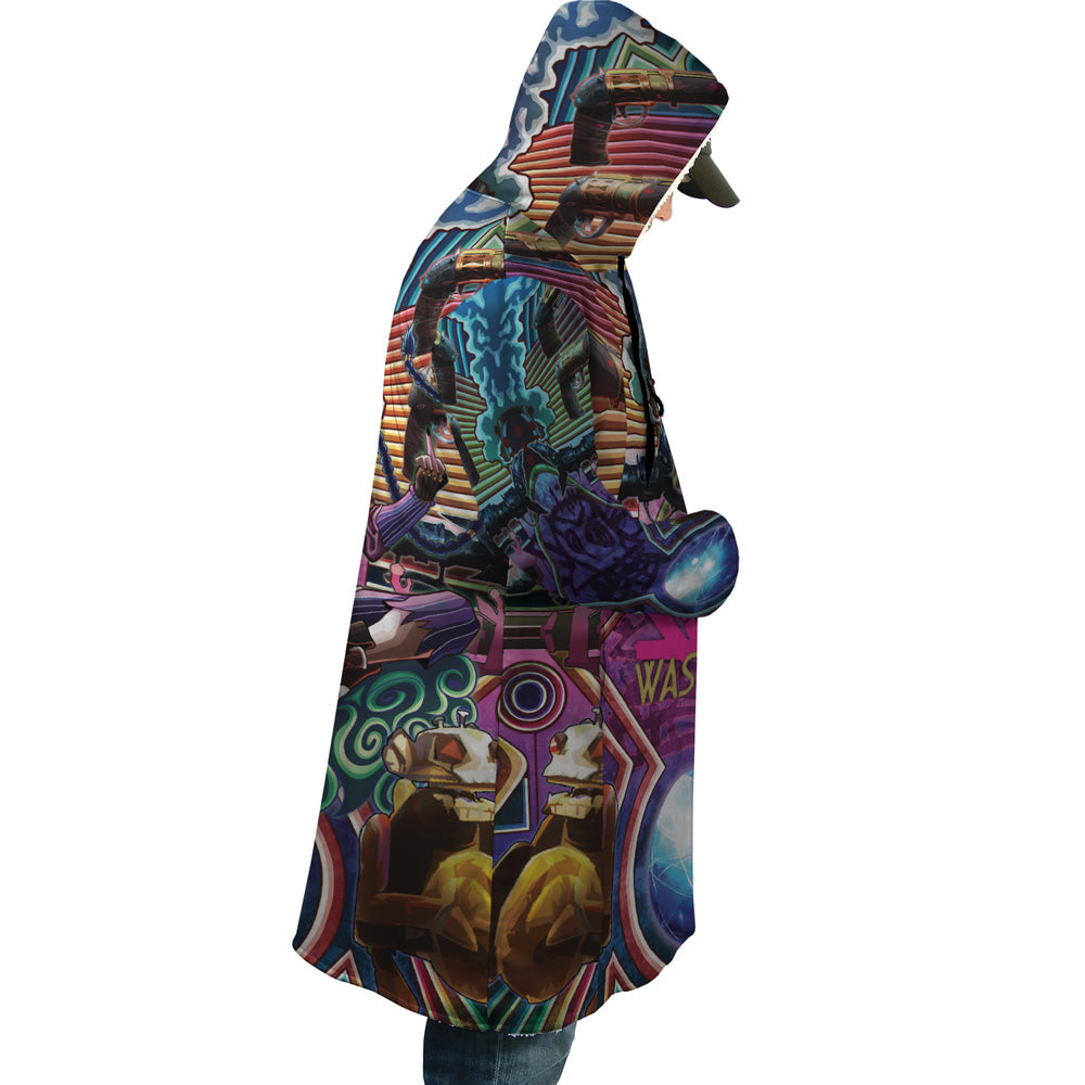 Trippy Jinx Arcane League of Legends Hooded Cloak Coat - 2XL