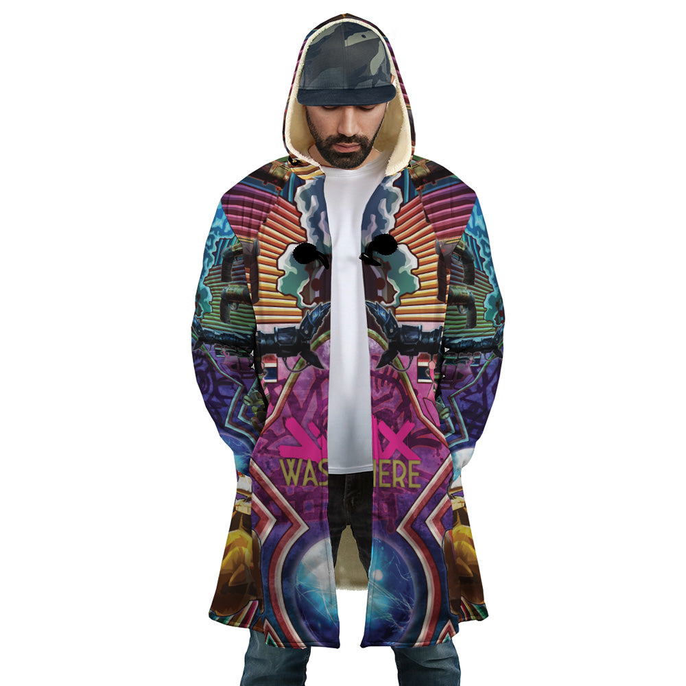 Trippy Jinx Arcane League of Legends Hooded Cloak Coat - XL