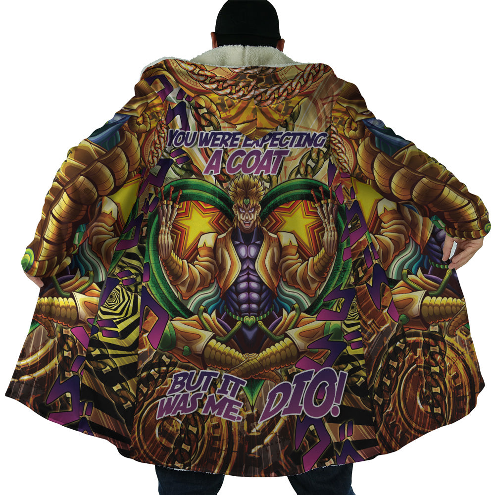 Trippy Medidating Dio It Was Me JoJo’s Bizarre Adventure Hooded Cloak Coat - S