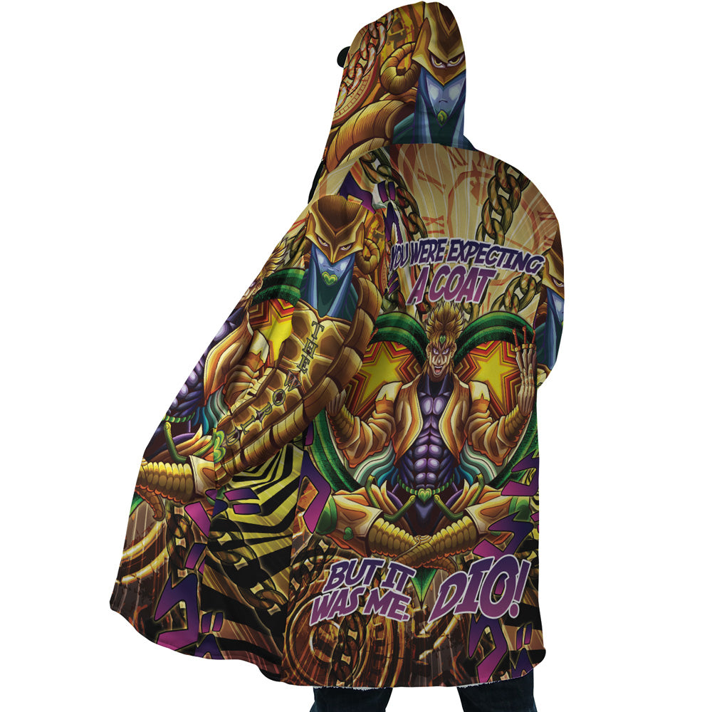 Trippy Medidating Dio It Was Me JoJo’s Bizarre Adventure Hooded Cloak Coat - M