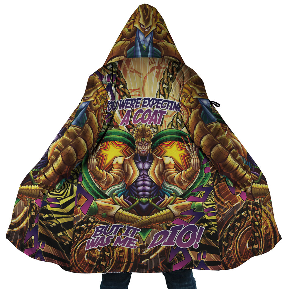 Trippy Medidating Dio It Was Me JoJo’s Bizarre Adventure Hooded Cloak Coat - 5XL