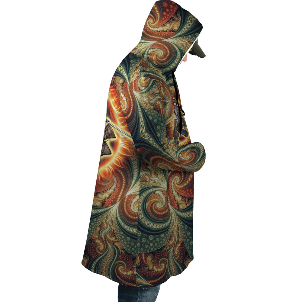 Trippy Mikasa Ackerman Attack on Titan Hooded Cloak Coat - L