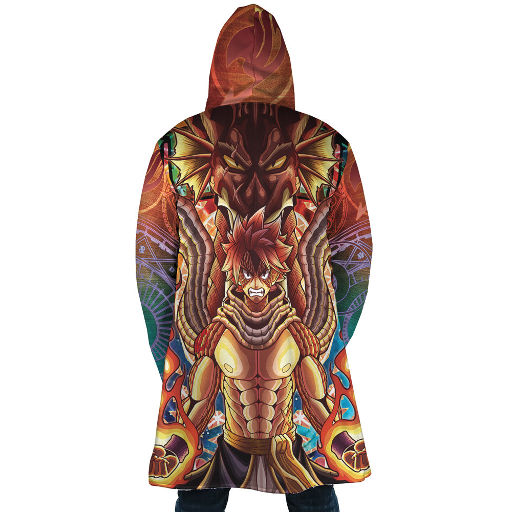 Trippy Natsu Dragneel x Igneel Fairy Tail Hooded Cloak Coat - L