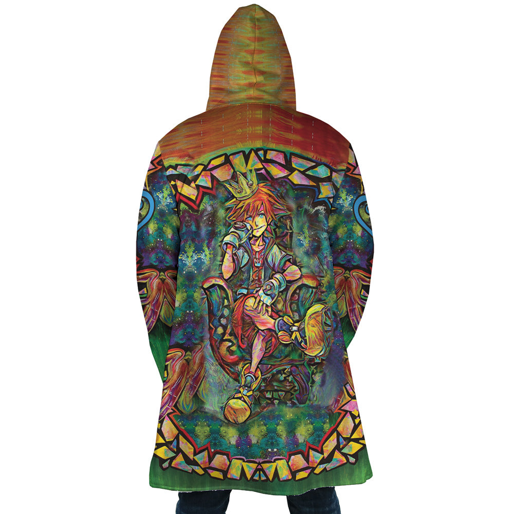 Trippy Sora Kingdom Hearts Hooded Cloak Coat - XL
