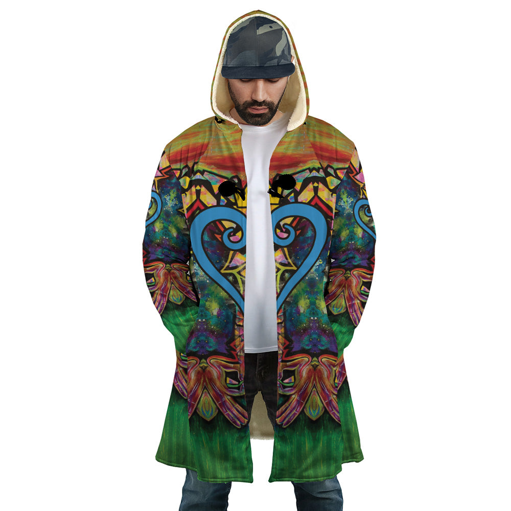 Trippy Sora Kingdom Hearts Hooded Cloak Coat - S