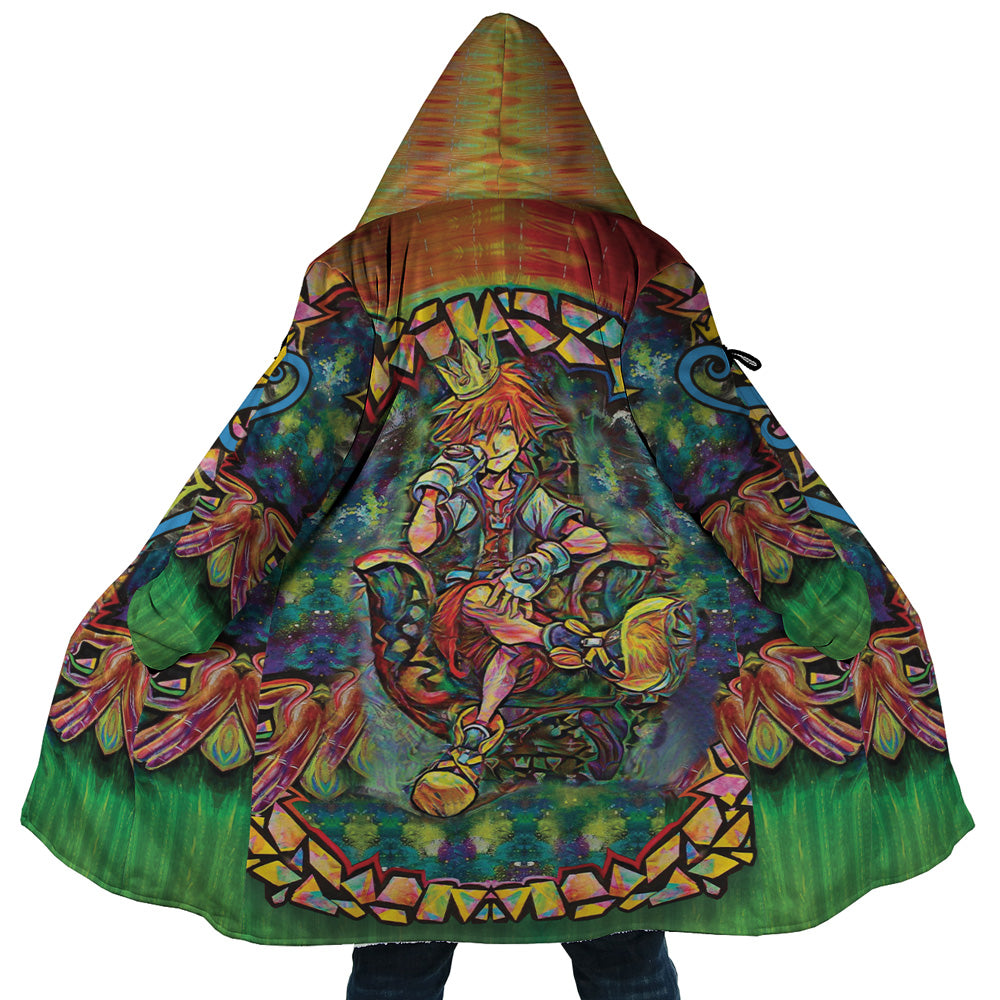 Trippy Sora Kingdom Hearts Hooded Cloak Coat - 5XL