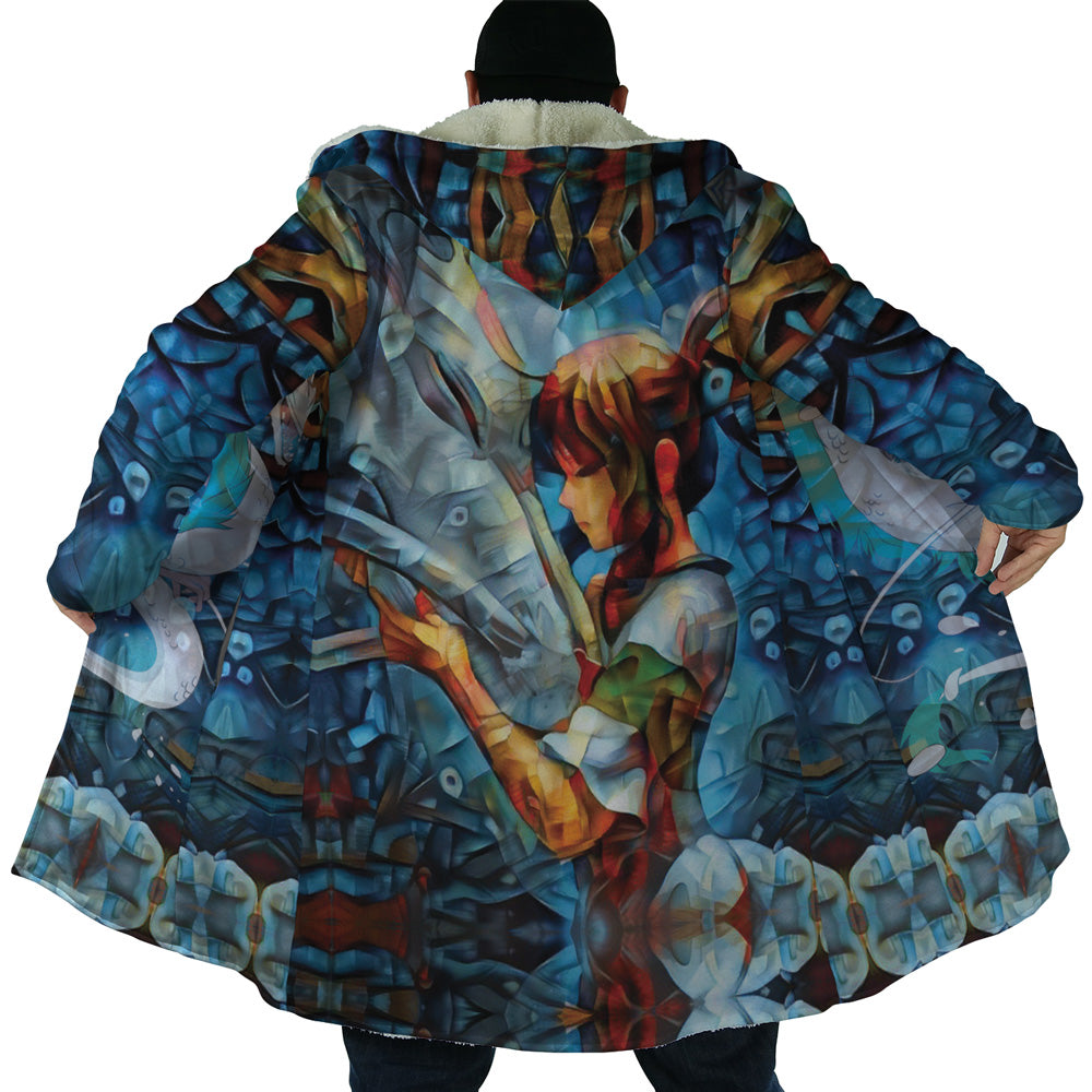 Trippy Spirited Away Studio Ghibli Hooded Cloak Coat - 2XL
