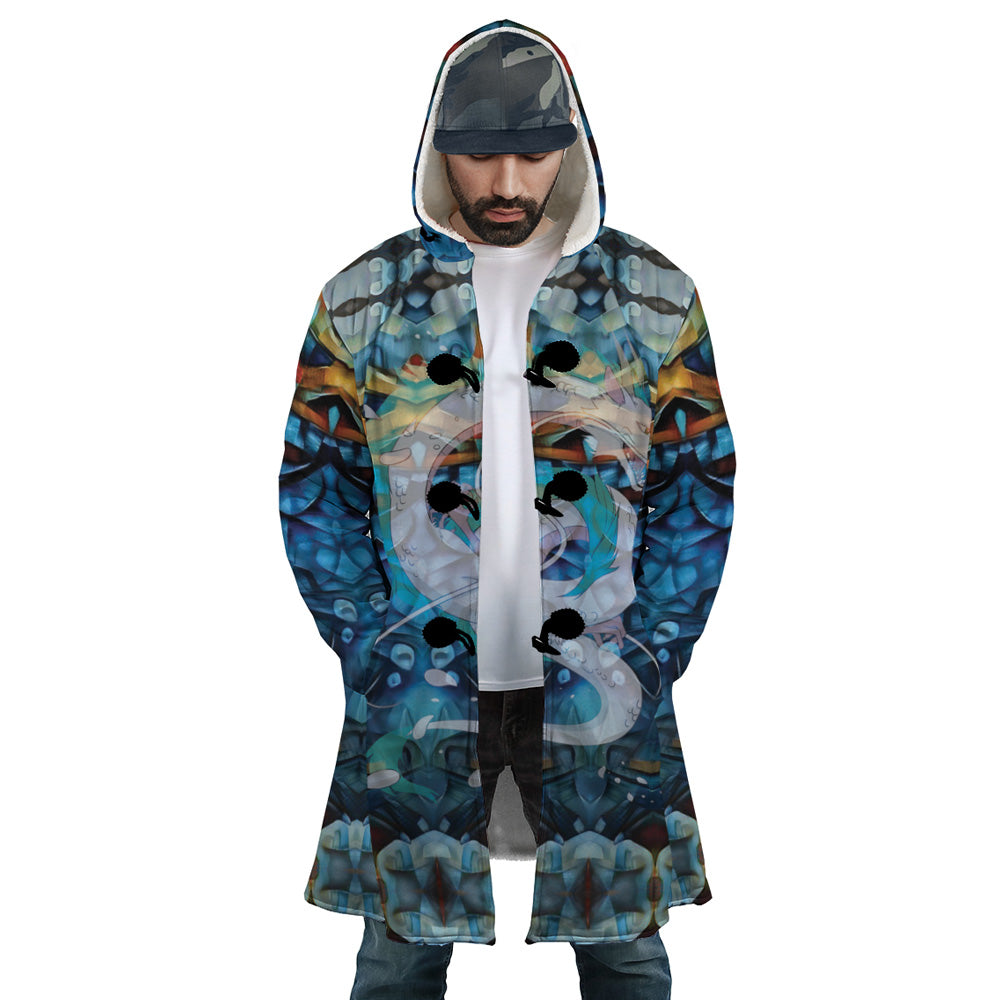 Trippy Spirited Away Studio Ghibli Hooded Cloak Coat - S