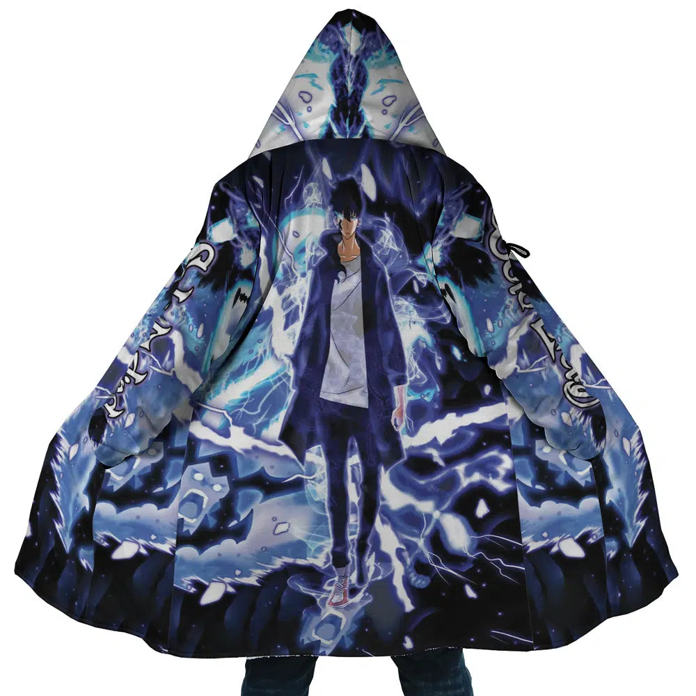Trippy The Shadow Monarch Solo Leveling Hooded Cloak Coats - 5XL