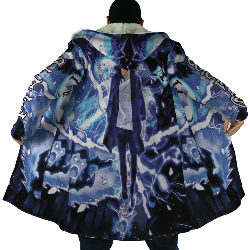 Trippy The Shadow Monarch Solo Leveling Hooded Cloak Coats - 3XL