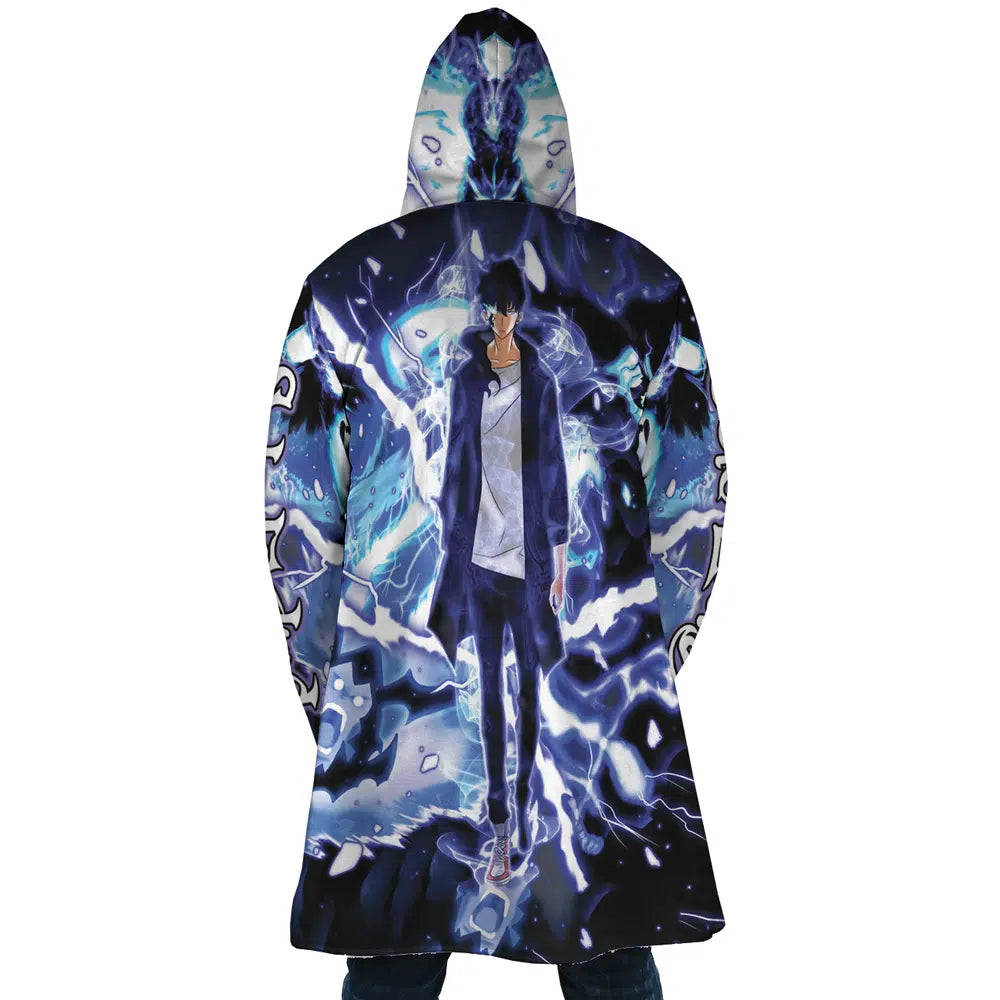 Trippy The Shadow Monarch Solo Leveling Hooded Cloak Coats - 2XL